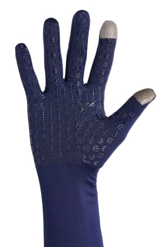 Coolibar Long Full Finger UV Sun Gloves - UPF 50+ Sun Protection - Culebra - color: Navy, size: Small