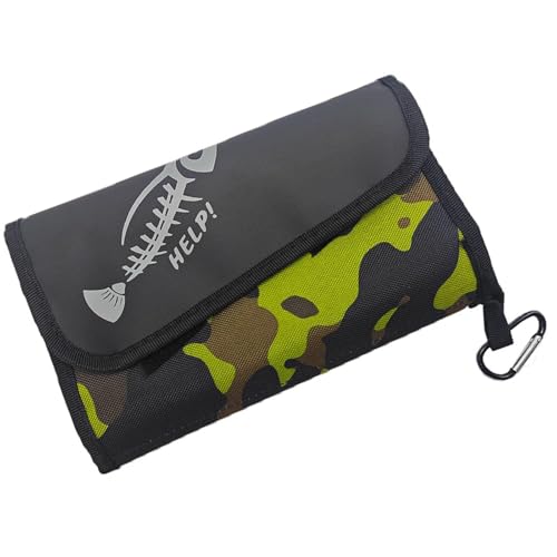 Fishing Leader Tackle Wallet Bag With Carabiner Baits Binder Carrying Soft Lures Storage Bag Baits Carriers Tackle Holder