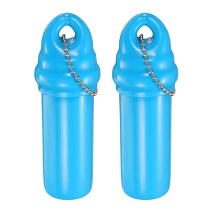 uxcell Floating Keychain, Float Key Ring Holder with Waterproof Container, Float Key Pendant for Fishing - color: Sky Blue