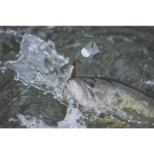 BUCKEYE LURES G-Buzz Single Bladed Buzzbait - Durable Fish-Catching Topwater Lure for Bass Fishing - color: Red w/ Nickel, size: 1/4