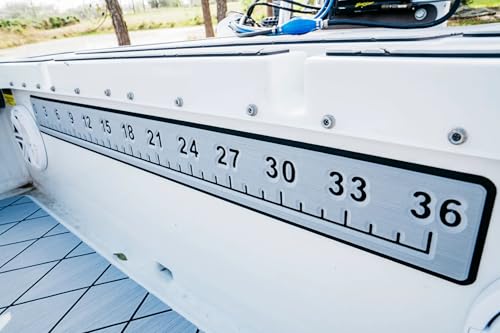 SeaDek Fishing Ruler | Fish Ruler Perfect Boats, Coolers & Kayaks | 36" Fishing Measurement Tool | Fishing Accessories | 3M Adhesive Backing (Storm Gray/Black) - color: Storm Gray / Black
