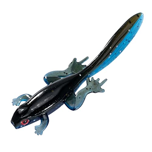 Dr.Fish 6 Pack Soft Plastic Frog Baits, 3.2 Inches Tadpole Swimbaits Frog Lures Bass Crappie Lures Creature Lizard Bait Shad Drop Shot Panfish Bluegill - color: Blue