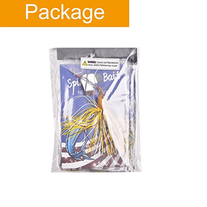 Spinnerbait Bass Fishing Lures Kit,6pcs Spinner Baits Bass Fishing Lures Buzzbait Swimbait Colorado Blades Spinnerbait for Trout Salmon Pike Walleye Crappie Saltwater Freshwater