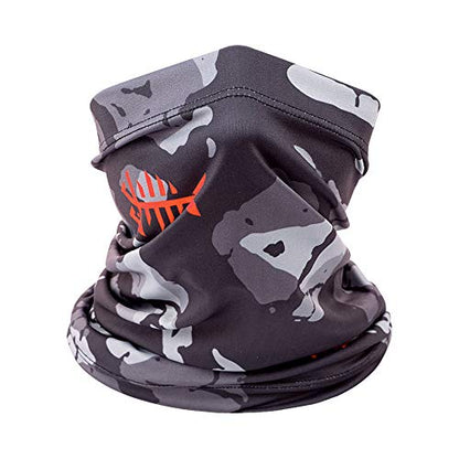 BASSDASH UPF 50+ UV Sun Protection Neck Gaiter Fishing Mask Hunting Kayaking Hiking Cycling Ski Sports - color: Black Camo