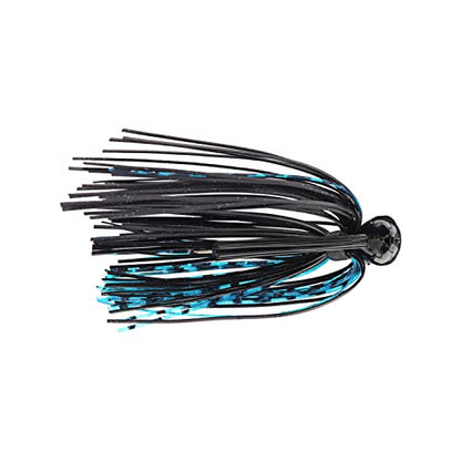 Buckeye Lures 1/2 Oz Flat Top Finesse Jig with Premium Skirting & Rubber Skirt Collar Durable Versatile Fishing Bait - color: Black/Blue