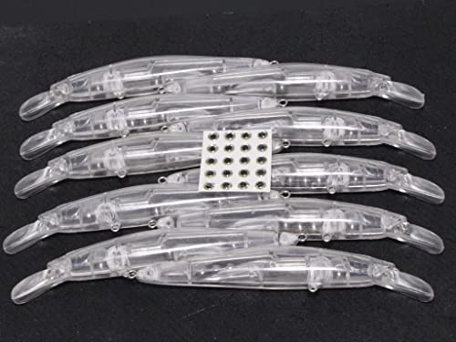 10 Blank Unpainted Minnow Crankbait Topwater Lipless Jerkbait Fishing Lures V3 - color: UPM673P10