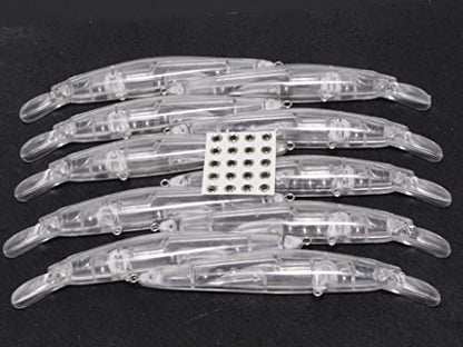 10 Blank Unpainted Minnow Crankbait Topwater Lipless Jerkbait Fishing Lures V3 - color: UPM673P10