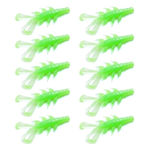 10Pcs Fishing Lures Set, Soft PVC Fishing Craw Baits Crawfishes Lures Lobster Shrimp Swimbaits for Freshwater Saltwater - size: Black and red
