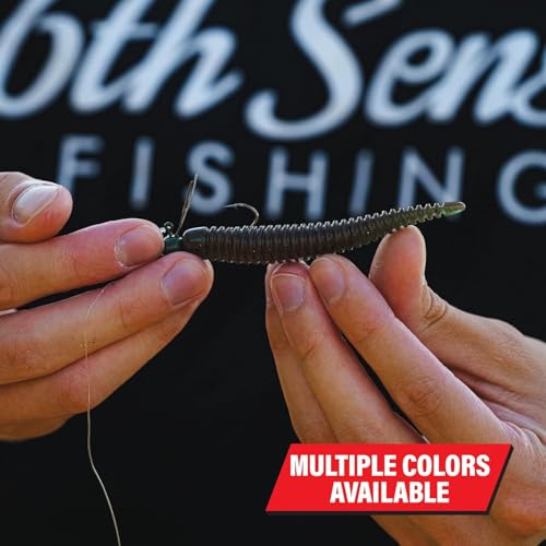 6th Sense – Boosa Ned 3.3 – Finesse Ned Worm – Bass Fishing – Ribbed Body Shimmy Tail – Divine Ned Jig Heads - Made in the USA - color: Chartreuse Pearl