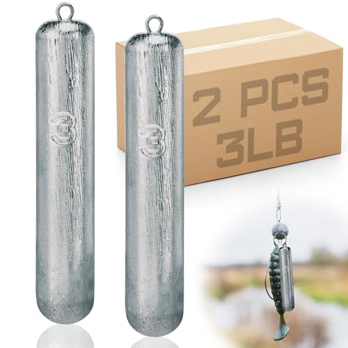 Gemscream Deep Drop Fishing Weight Metal Fishing Weights Drop Shot Weights Fishing Sinkers Drop Shot Weight for Saltwater Freshwater Fishing - size: 3 lb