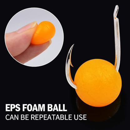 200pcs Corn Floating Soft Fishing Lures Artificial Smell Round Carp Baits Buoyancy Ball TPE Lure Swimbaits - size: 18mm(0.7inch)