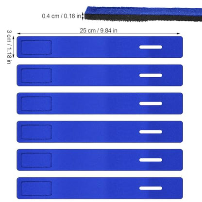 Sumind 12 Pcs Fishing Rod Straps Ties, Fishing Pole Belts Stretchy Straps, Elastic Tackle Ties Cable Holders Fit for Casting Rods, Spinning and Fly - color: Blue
