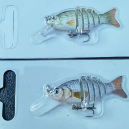 Mini Fishing Lures Multi Jointed Fish Fishing Slow Sinking Lifelike Swimbait Freshwater and Saltwater Crankbaits for Bass Trout Bass Lures 2in/0.08oz 12#Hook - color: 1# 1Pcs
