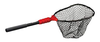 EGO S1 Genesis Modular Fishing Landing Net, Floating Aluminum Handle with Interchangeable Net Head System, Lightweight Kayak & Bank Fishing Net, Minimal Drag Design - size: 13" Handle, 14" x 16" Hoop, style: Lightweight Non-tangle Rubber Mesh