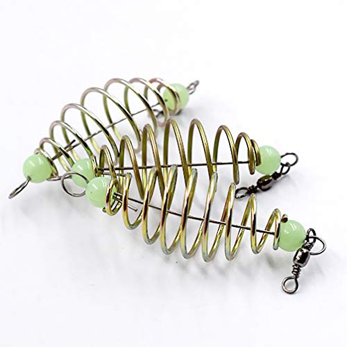 12PCS Luminous Carp Fishing Feeder, Bait Thrower, Fishing Feeder Bait Cage, Lures Cage Basket Minnow Baits