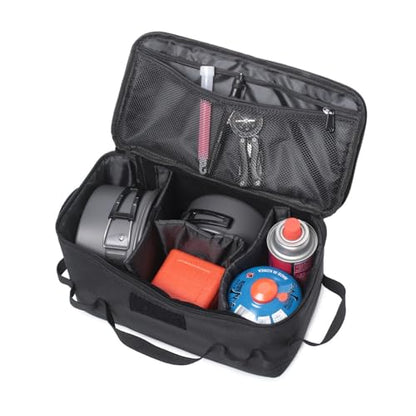 Fishing Tackle Bag Outdoor Camping Cookware Tool Bag Portable Large Capacity Tote Storage Bag Picnic Tactical Soft Case (Black(13.38''L x 6.69''W x 7.48''H)) - color: Black(13.38''L x 6.69''W x 7.48''H)