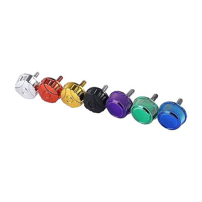 Pokinge 6 Pair Fishing Reel Handle Screw Caps Replacement Fishing Spinning Reels Screw Nut Colorful Power Handle Grip Fishing Tackle Accessories(Colourful)