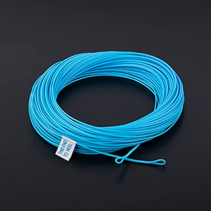 HERCULES Fly Fishing Line Floating Weight Forward Fly Line with Double Welded Loop - color: Teal Blue, size: WF3F 90FT