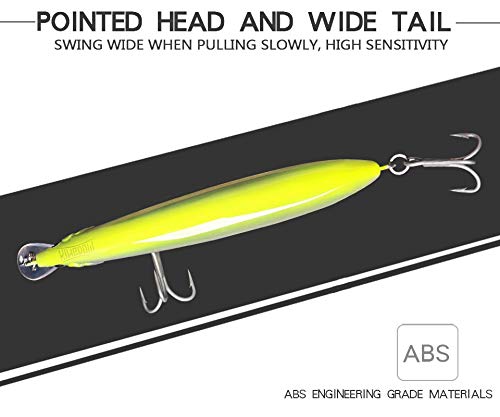 5 1/2" Floating Minnow Lure - 5 Colors to Choose from - color: Hot Banana