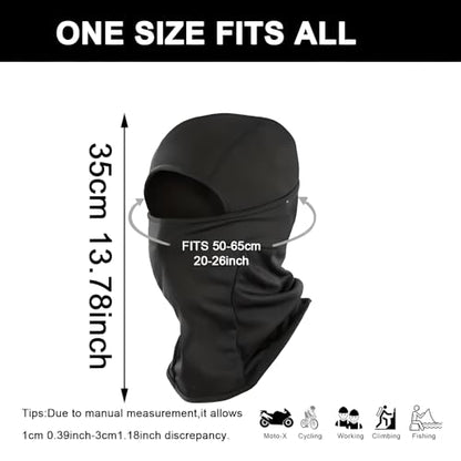 6 Packs Ski Mask Sun UV Protection Hood Breathable, Balaclava Face Mask for Men Women - Motorcycle Fish - color: 6pcs Black-1