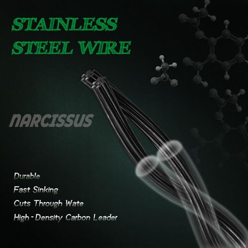 Fishing Wire Leaders 60PCS - 7in/9in/12in Stainless Steel Leaders with Swivels & Snaps for Bass, Pike, Catfish, Carp, Walleye - Saltwater & Freshwater Fishing Gear ﻿ - color: Black