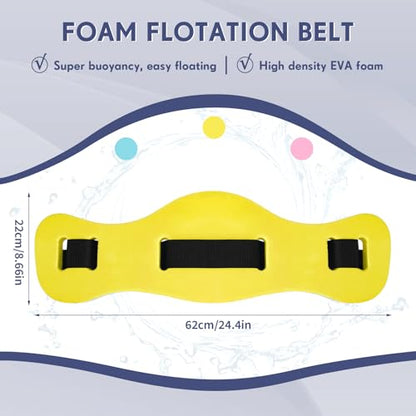 3 Pcs Swimming Flotation Exercise Belt Water Aerobics Equipment Water Waist Belt for Pool Aquatic Fitness Foam Flotation Aid for Low Impact Workouts Swimming Pool, 3 Colors