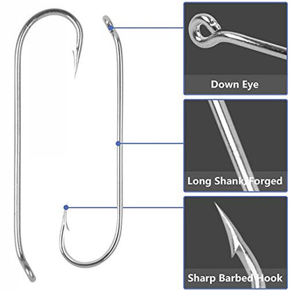 Fly Tying Hooks Assortment Dry Fly Fishing Hooks for Trout Salmon Fishing | Black Nickel High Carbon Steel, 480pcs/320pcs Fly Hooks for Dry Wet Nymphs Streamers Caddis Pupa Freshwater Saltwater Fishing - style: 320pcs