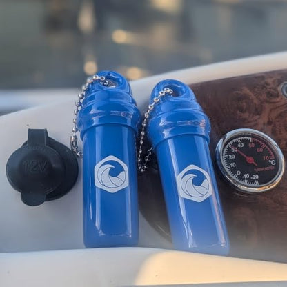 Seahive Floating Keychain (1 pack) with Waterproof Safety Container Boat Key Float - Pontoon, Fishing Accessories key holder - color: Dark Blue