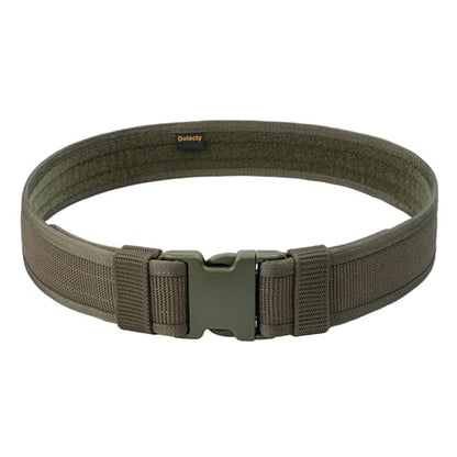 Security EMS EMT Firefighters Work Belt 2" Wide Camping Hiking Utility Tool Belt Airsoft Paintball Gear Holster Belt - color: Green(2 Inch Width), size: XX-Large