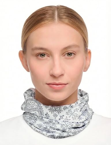 GOT Sports Cooling Neck Gaiter - UPF 50+ Fishing Face Mask for Men Women - Thermoregulation & UV Sun Protection - color: White Paisley