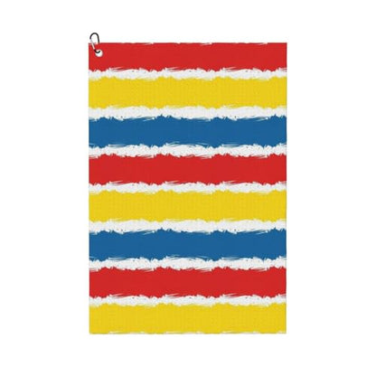 Supdreamc 24x16 Inch Golf Sports Towel with Metal Clip, Colombia Flag Design, Microfiber Super Absorbent Fast Drying for Course Play & Fitness Activities - color: Style (109)