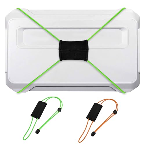 Thickened Fishing Finder Cover Straps, Adjustable Fish Finder Bungee for Securing Graph Cover for Travel - color: Green,Orange