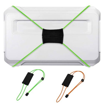 Thickened Fishing Finder Cover Straps, Adjustable Fish Finder Bungee for Securing Graph Cover for Travel - color: Green,Orange