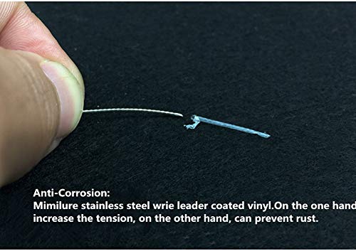 Wire Fishing Line Steel Leader: 10lb - 200lb Test Knottable Fishing Leader Making for Saltwater Rigging - 32.8ft Nylon Coated 7 Strands Silver String Wire with 20pcs Sleeves - size: 10lb Test, 0.014in/0.35mm Diameter