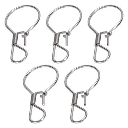 Sorandy 5PCS Stainless Steel Live Fish Lock Buckle, Single Handed Fishing Locks, Stringer Buckle with Secure Hold, Ideal for Freshwater & Saltwater Fishing