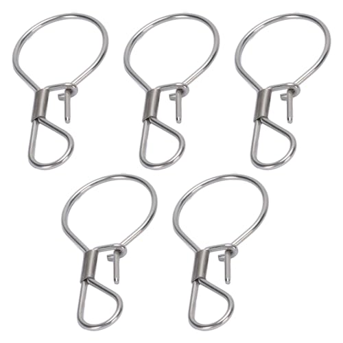 KIMISS 5PCS Fishing Locks Stainless Steel Single Handed Live Fish Lock Buckle for Freshwater Saltwater Fishing Stringer Clip H LockFishing Lock B Steel are Fish Locks Freshwater for You