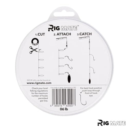 6 lb Pre-Tied Dropper Loop Rigs. Fishing Line Spool. Loops 18 Inches Apart with 5.5 Inch Loop Size. Perfect for Saltwater & Freshwater Fishing. Perfect for Snapper & Other Bottom Feeding Fish.