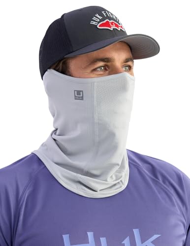 HUK Men's Pursuit Neck Gaiter, Face Protection With Upf 30+ Sun Protection - color: Harbor Mist