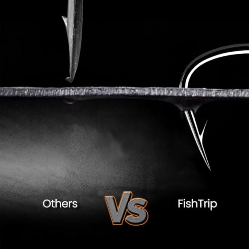FishTrip 30-Degree Jig Hooks, 50/100pcs EWG Worms Hooks for Bass Fishing | Wide Gap High Carbon Steel, Needle Hook Point, Swimbait Jig Maker Keeper Weedless Hook for Soft Plastic Lures Baits 1/0-6/0 - size: 1/0_100pcs