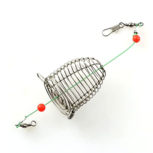 6pcs Stainless Steel Wire Carp Fishing Bait Feeder Basket Holder Fishing Tackle Accessories