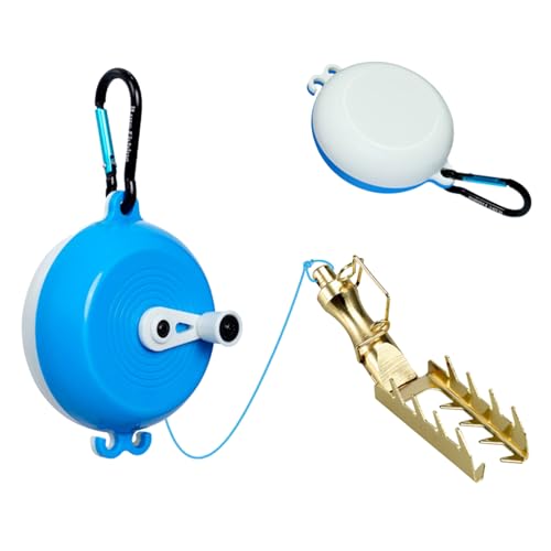 Fishing Lure Retriever - Durable Body, Rescue Tackle Tool, Bait Saver Device, 9.84ft PE Rope Longtail Fishing Accessory | for Saltwater Freshwater Angling Boat Pier River Lake - color: White and blue