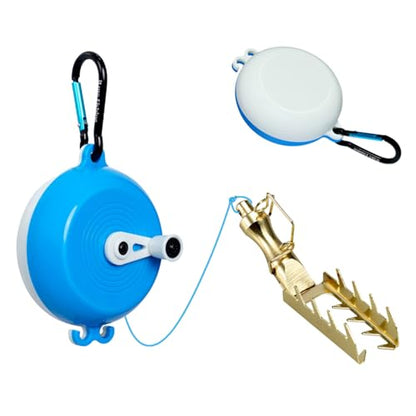 Fishing Lure Retriever - Durable Body, Rescue Tackle Tool, Bait Saver Device, 9.84ft PE Rope Longtail Fishing Accessory | for Saltwater Freshwater Angling Boat Pier River Lake - color: White and blue