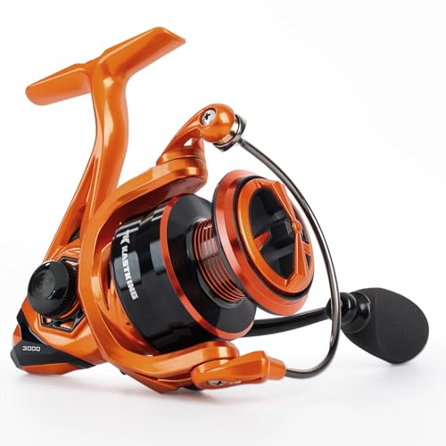 KastKing Lethal Blaze Spinning Fishing Reel, 17.6LBs Max Drag, 5.2:1 Gear Ratio, Ultra-Smooth Freshwater & Inshore Spinning Reel, CNC Aluminum Spool, Ideal for Bass & Trout Fishing - size: 3000