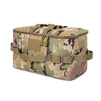 Fishing Tackle Bag Outdoor Camping Cookware Tool Bag Portable Large Capacity Tote Storage Bag Picnic Tactical Soft Case (CP camouflage(13.38''L x 6.69''W x 7.48''H)) - color: CP camouflage(13.38''L x 6.69''W x 7.48''H)