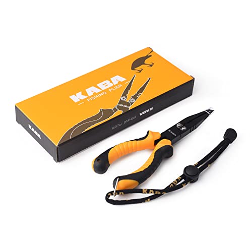 kaba 7 inch Fishing Pliers Braid Line Cutters Split Ring Plier Saltwater Freshwater Resistant Hook Remover Multifunctional Lure Scissors Fishing Gear Tackle Fishing Tools