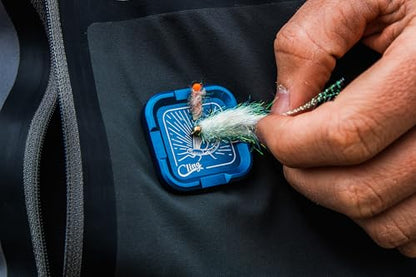 Cling Fishing Products Mag Grab® Mini – Compact Magnetic Fly Holder/Fly Patch & Organizer for Fly Fishing Vest, hat, Waders and Fishing Packs (Brown Town, Deep Green) - color: Deep Green, style: Brown Town