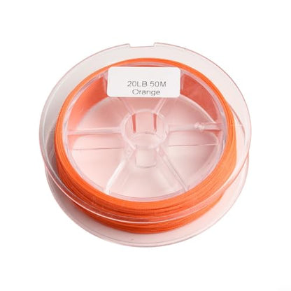 8-Strand Polyester for Braided Fly Line Backing 20lb or 30lb 50m Dacron with Pre-Tied Loop for Trout Bass and Freshwater Fishing, High Strength - size: C