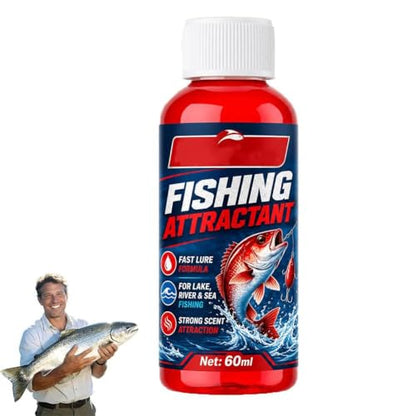 Concentrated Fish Attractant Liquid, 60ml Red Worm Liquid Spray, Powerful Bait Attractant Scent Bait Fish Attractants Liquids for Trout, Panfish and More, Enhances Scent & Improves Biteresponse - color: 1pcs