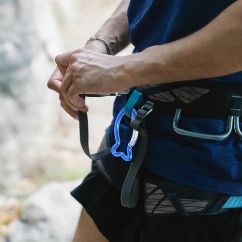 INOOMP 15 Pcs Fish Shape Carabiner Clips Outdoor Snap Buckles Compact Lightweight Keychain Hooks for Camping Hiking Travel