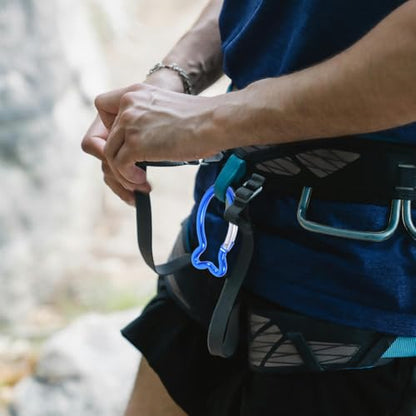 INOOMP 15 Pcs Fish Shape Carabiner Clips Outdoor Snap Buckles Compact Lightweight Keychain Hooks for Camping Hiking Travel